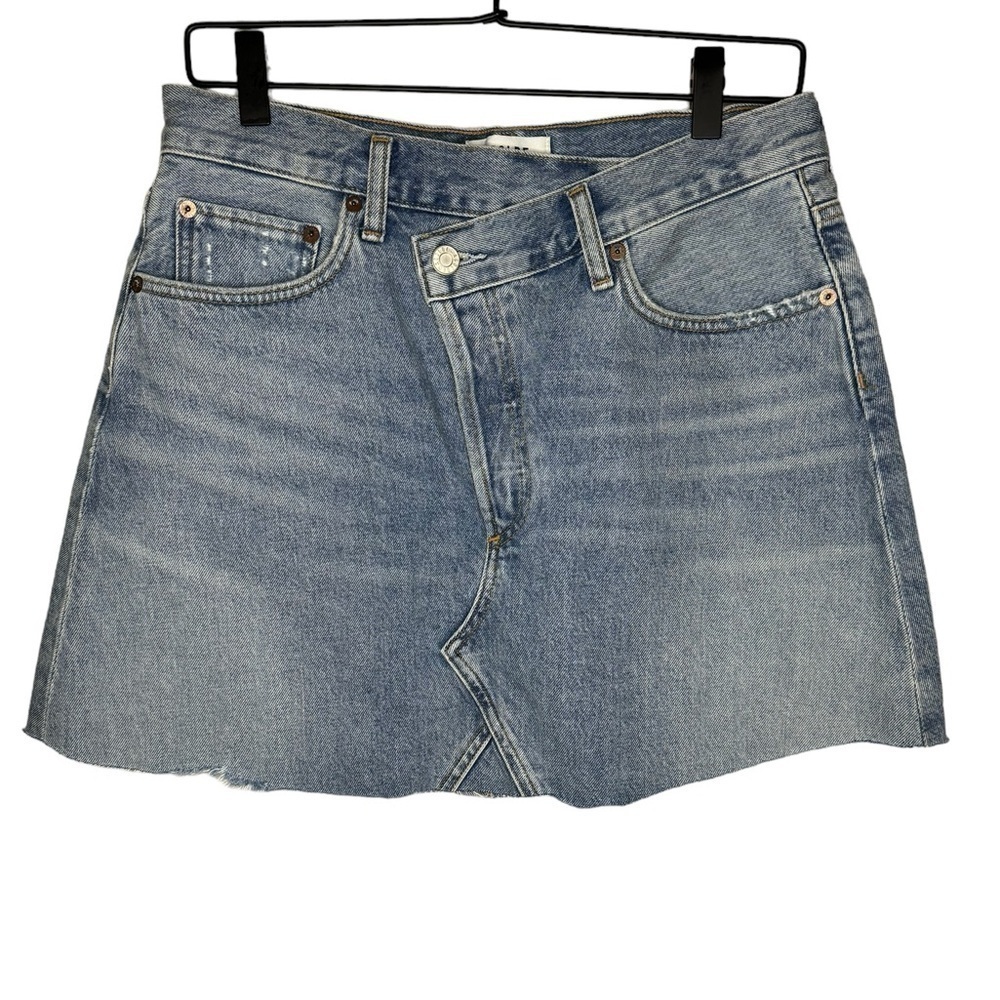 AGOLDE Criss Cross Skirt Size 28 Light Wash